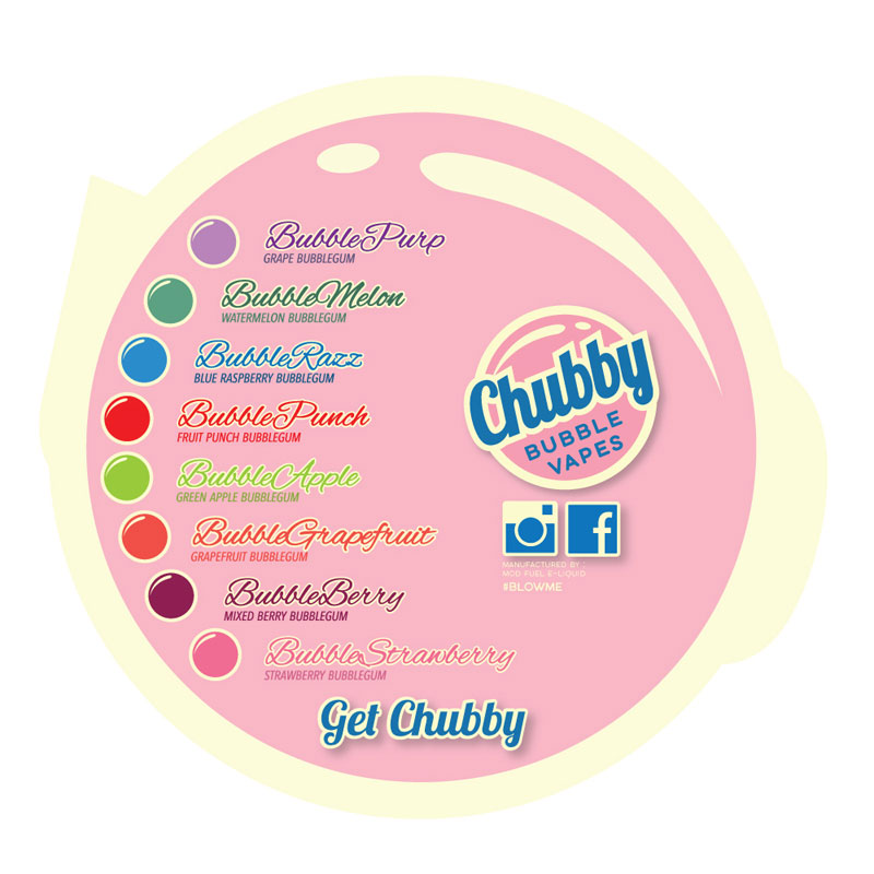Chubby Bubble Vapes - Flavor Card