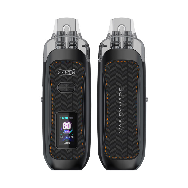 Embossed Black Leather Vandy Vape Gemini Pod Kit